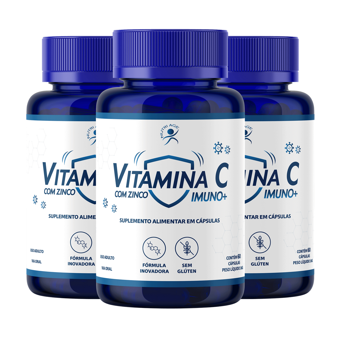 VITAMINA C COM ZINCO 3 POTES